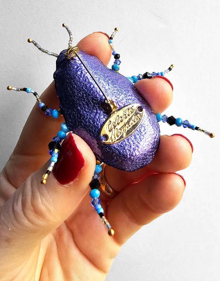 Norbert the Beetle Brooch - Twitchers Emporium Store