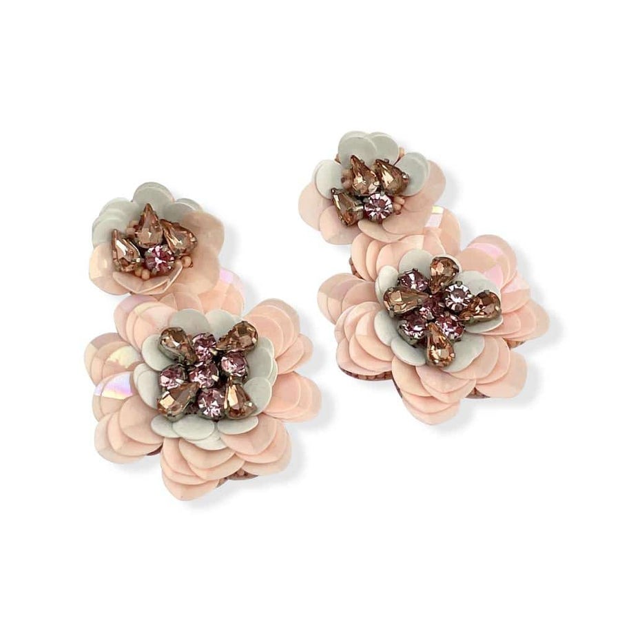 Double Bloom Sequin Earrings