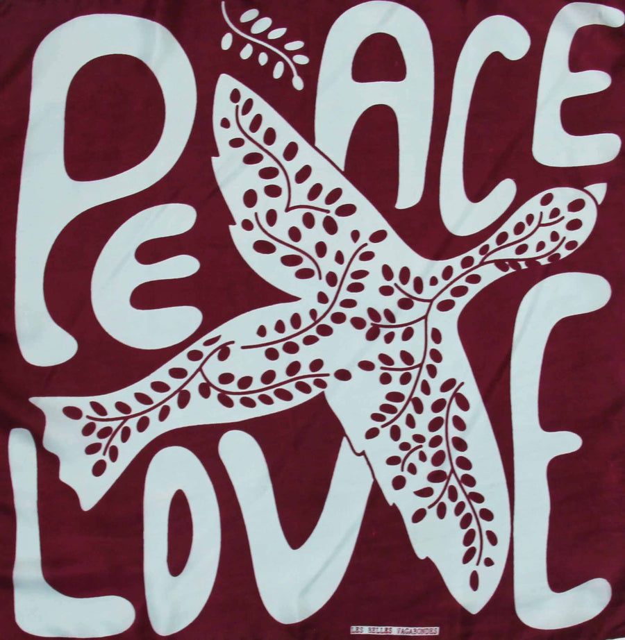 Peace and Love Bordeaux Mini Scarf