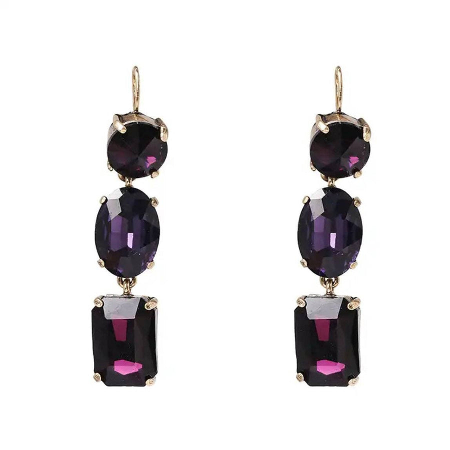 Triple Threat Rhinestone Earrings