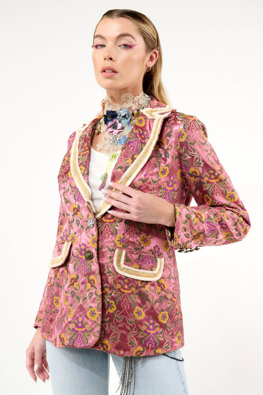 Renaissance Silk Jacquard Blazer