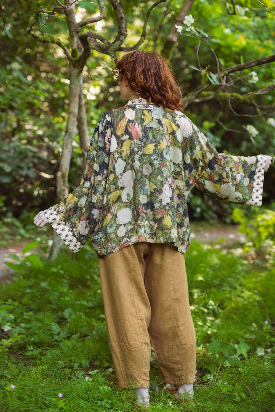 I Dream In Flowers Cropped Kimono - Twitchers Emporium Store