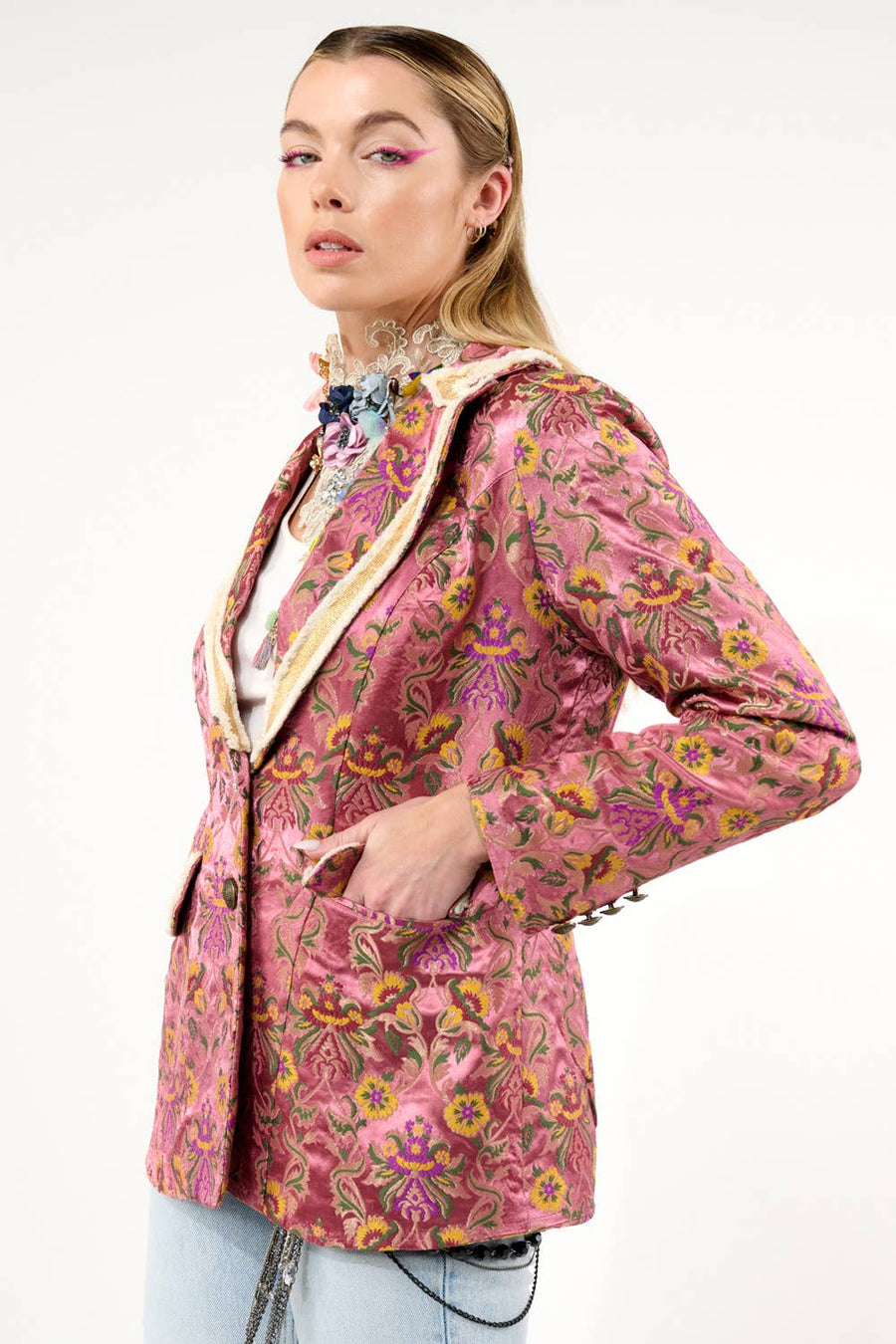 Renaissance Silk Jacquard Blazer