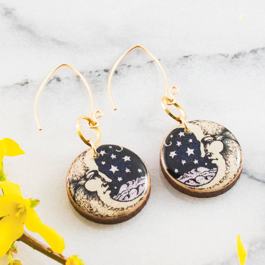 Moon Circle Earrings