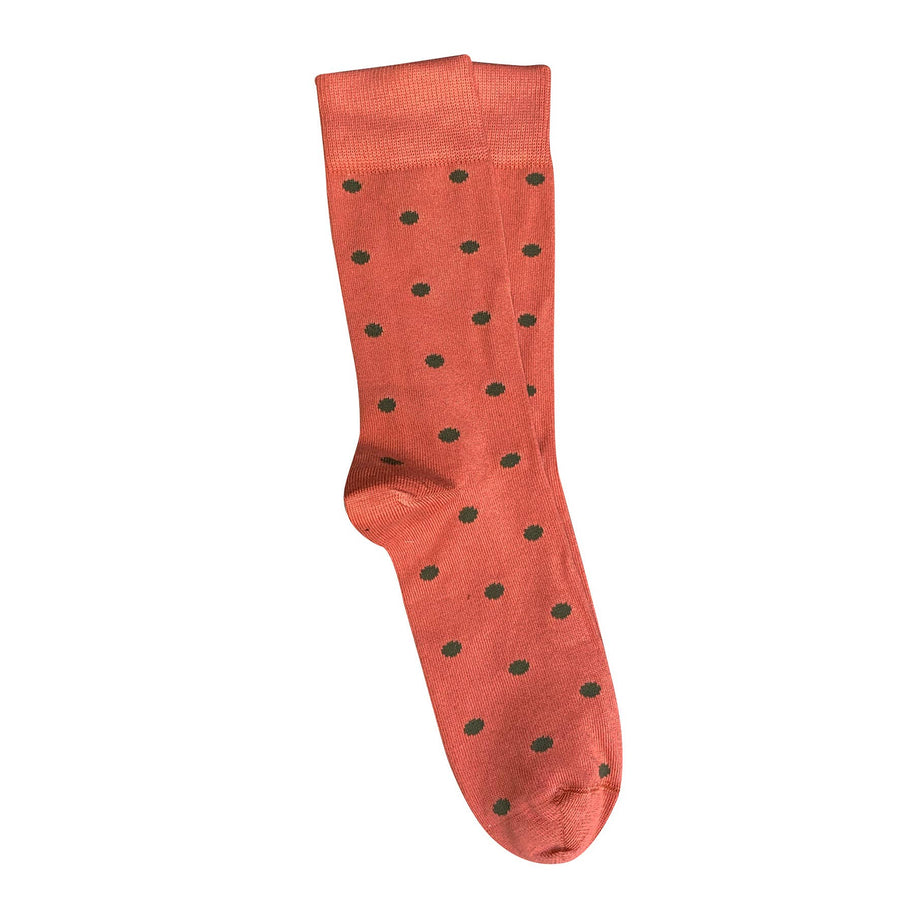 'Spotty' Terracota Cotton Socks - Twitchers Emporium Store