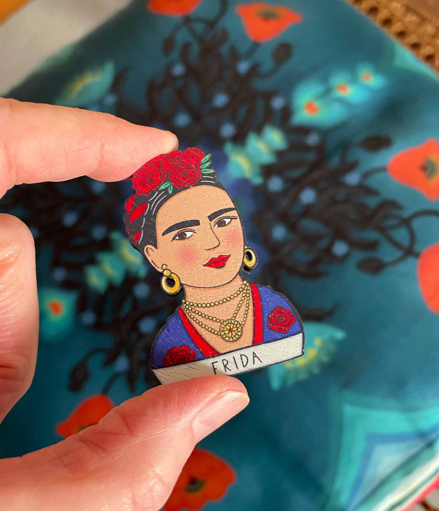 Frida Kahlo Brooch - Twitchers Emporium Store