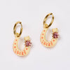 Lucky Shoe Earrings - Gold/Pink - Twitchers Emporium Store