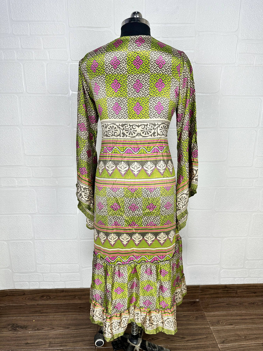 SALE - Recycled Indian Silk Dress - Twitchers Emporium Store