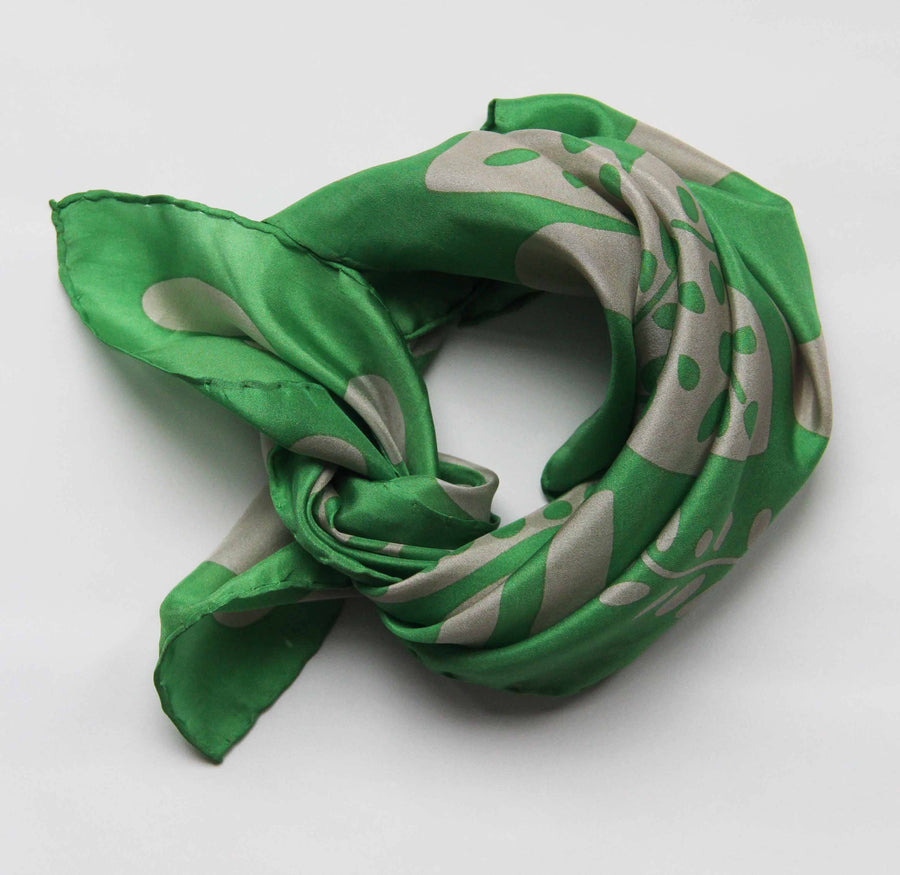 Peace and Love Green Green Mini Scarf