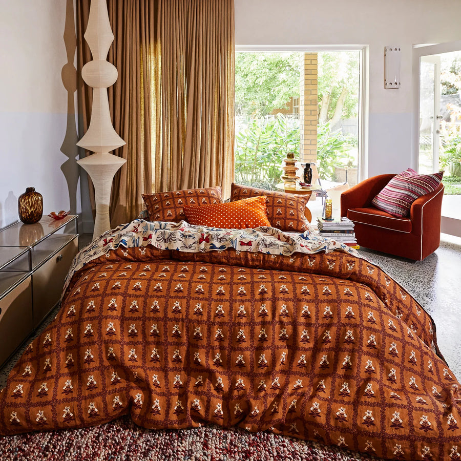 Claire Linen Quilt Cover - Twitchers Emporium Store