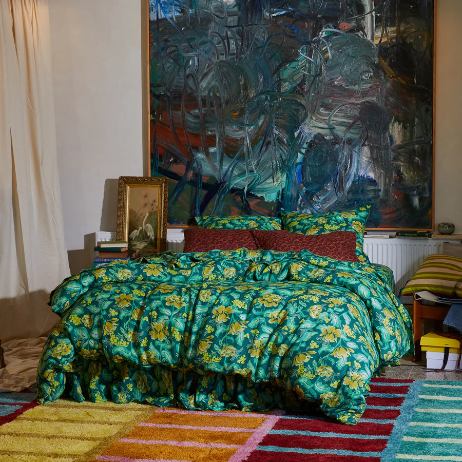 Margot Linen Quilt Cover - Forest - Twitchers Emporium Store