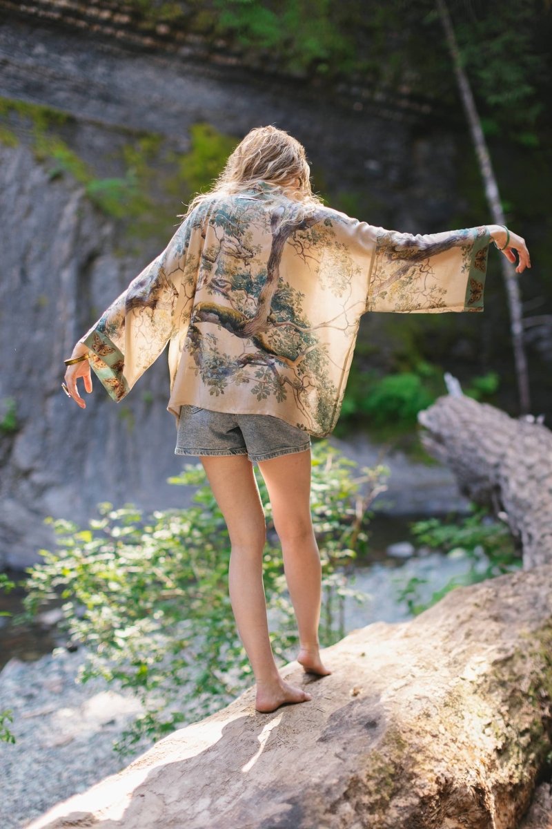 Earth and Sky Cropped Kimono - Twitchers Emporium Store