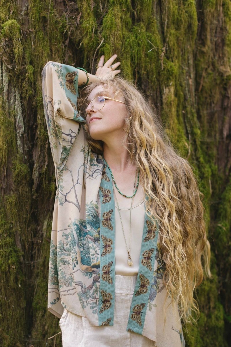 Earth and Sky Cropped Kimono - Twitchers Emporium Store