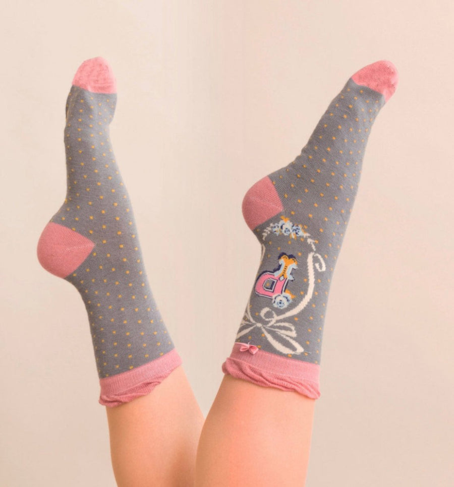 Powder Design Alphabet Sock