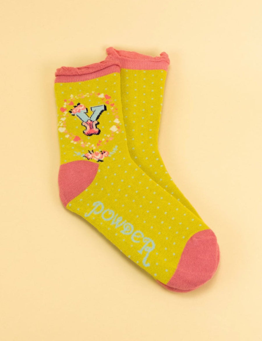 Powder Design Alphabet Sock