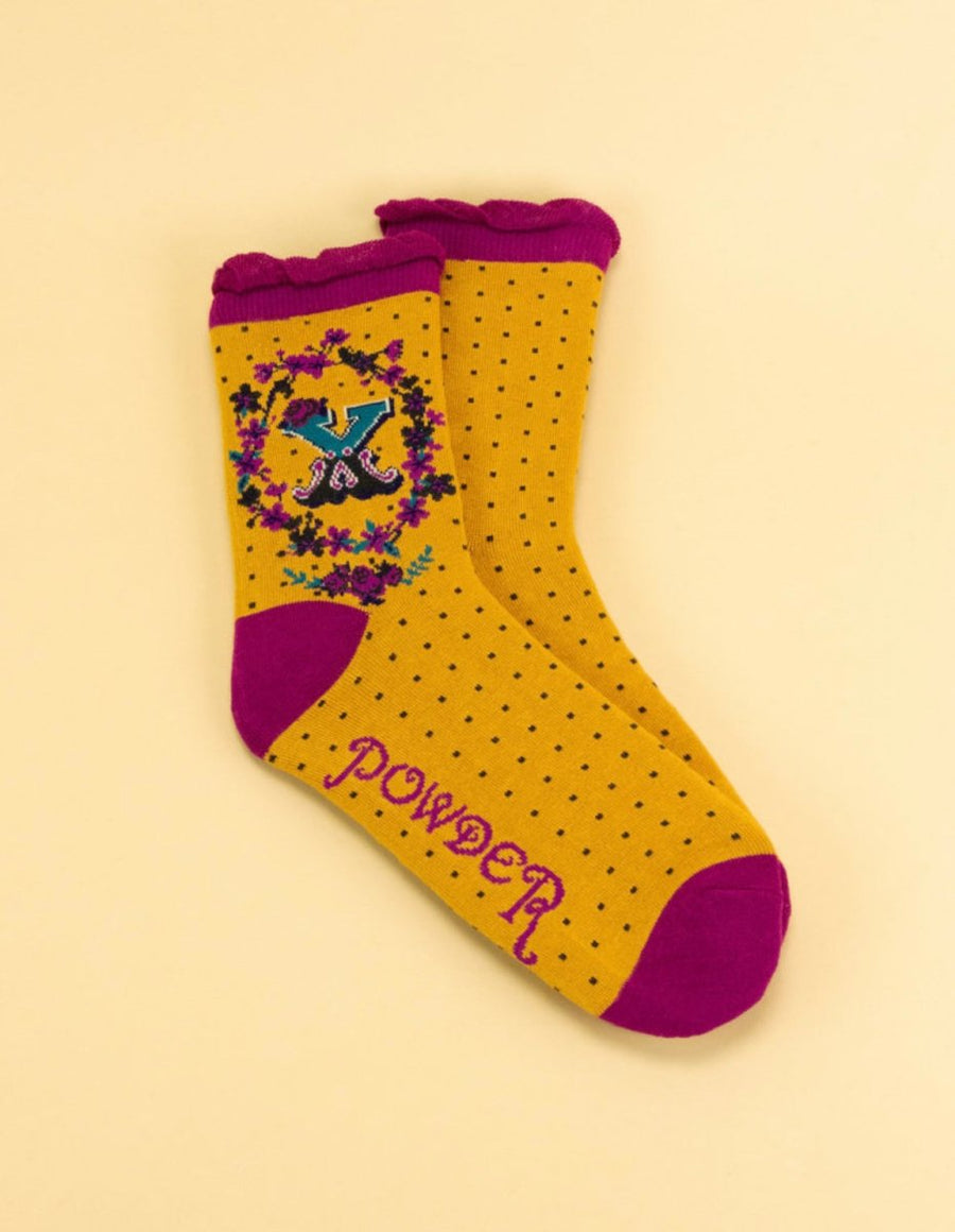 Powder Design Alphabet Sock