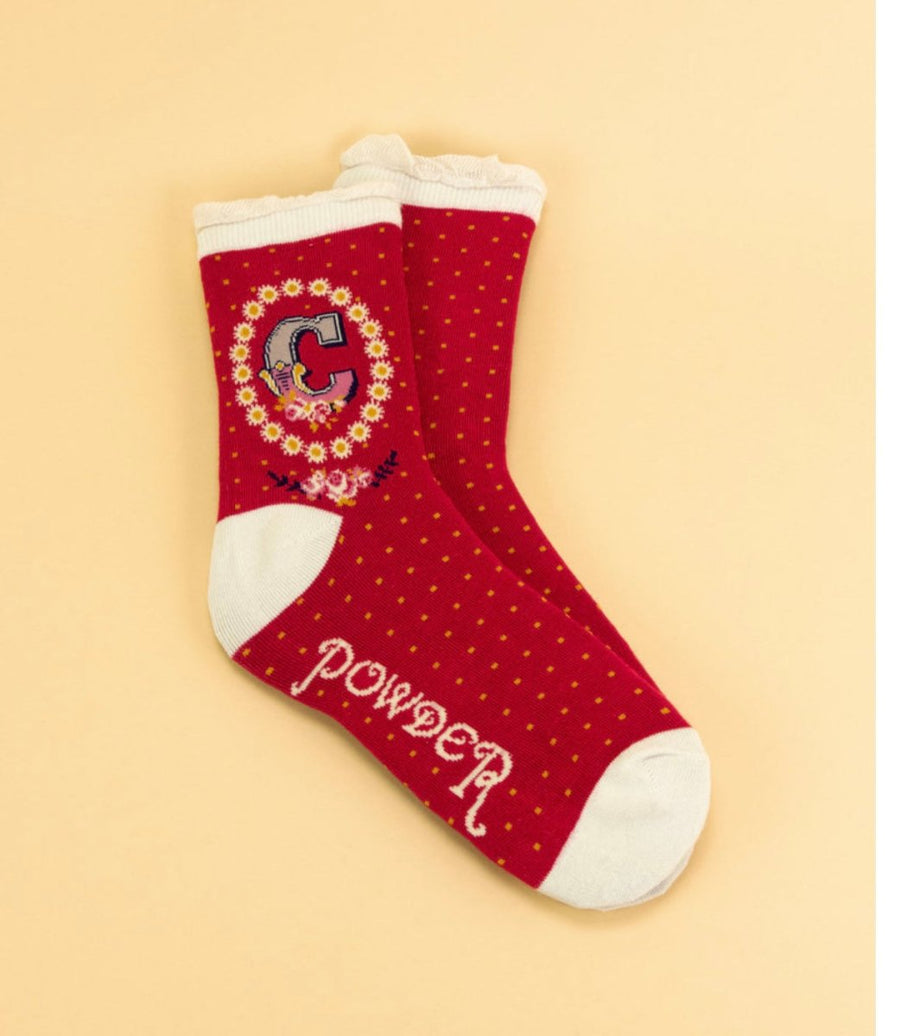 Powder Design Alphabet Sock