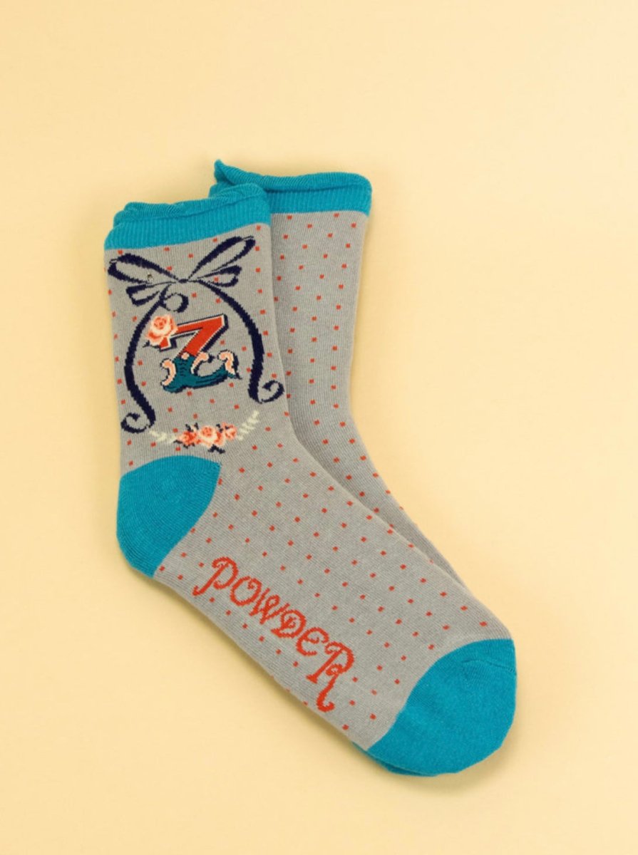 Powder Design Alphabet Sock