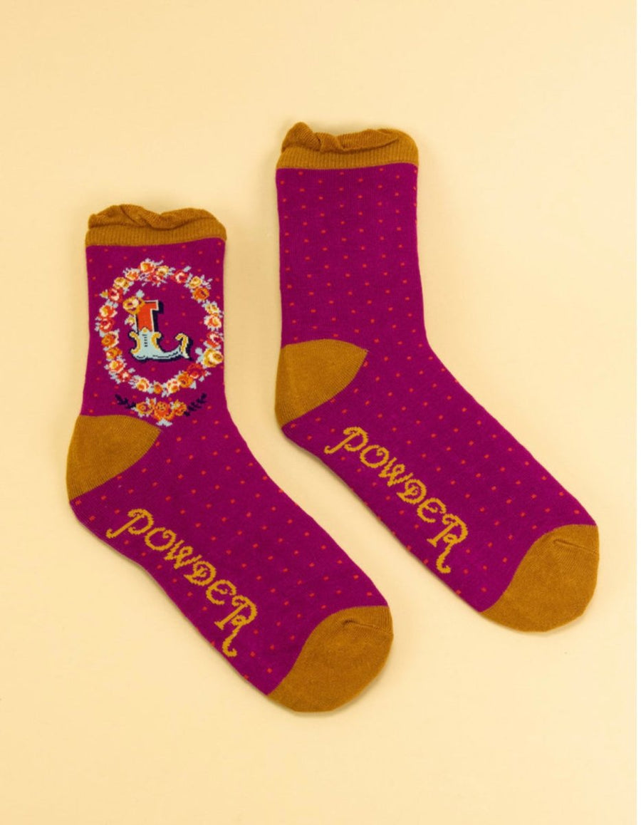 Powder Design Alphabet Sock