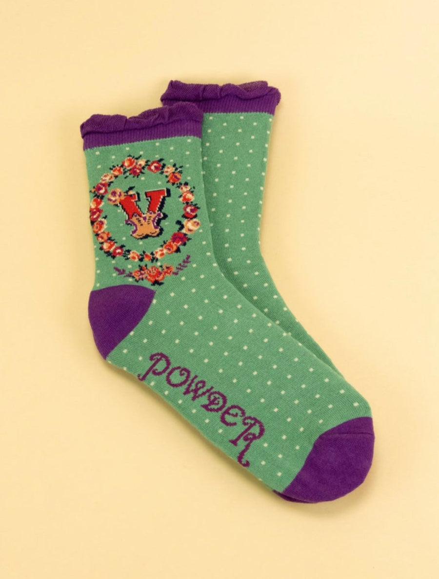 Powder Design Alphabet Sock