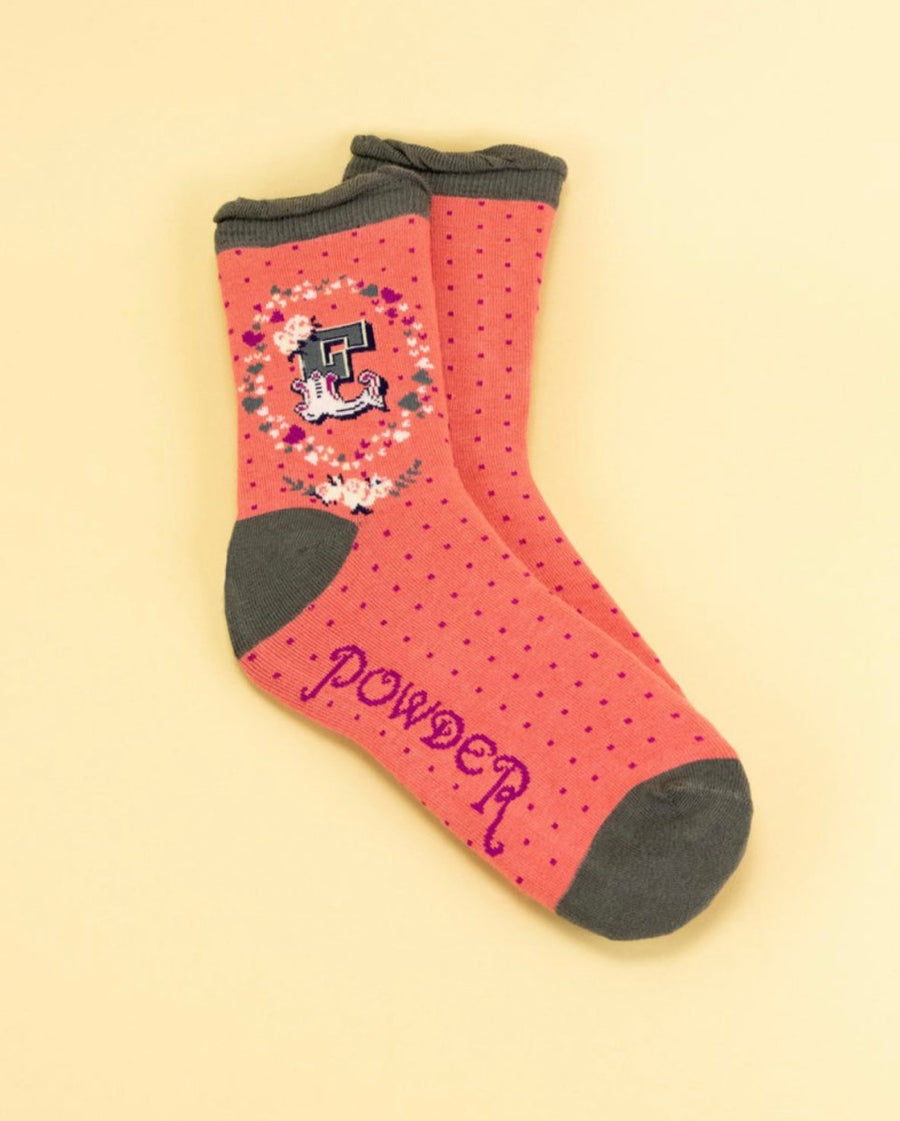 Powder Design Alphabet Sock