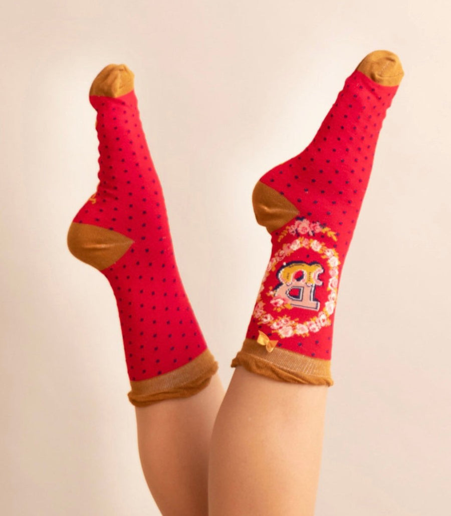 Powder Design Alphabet Sock