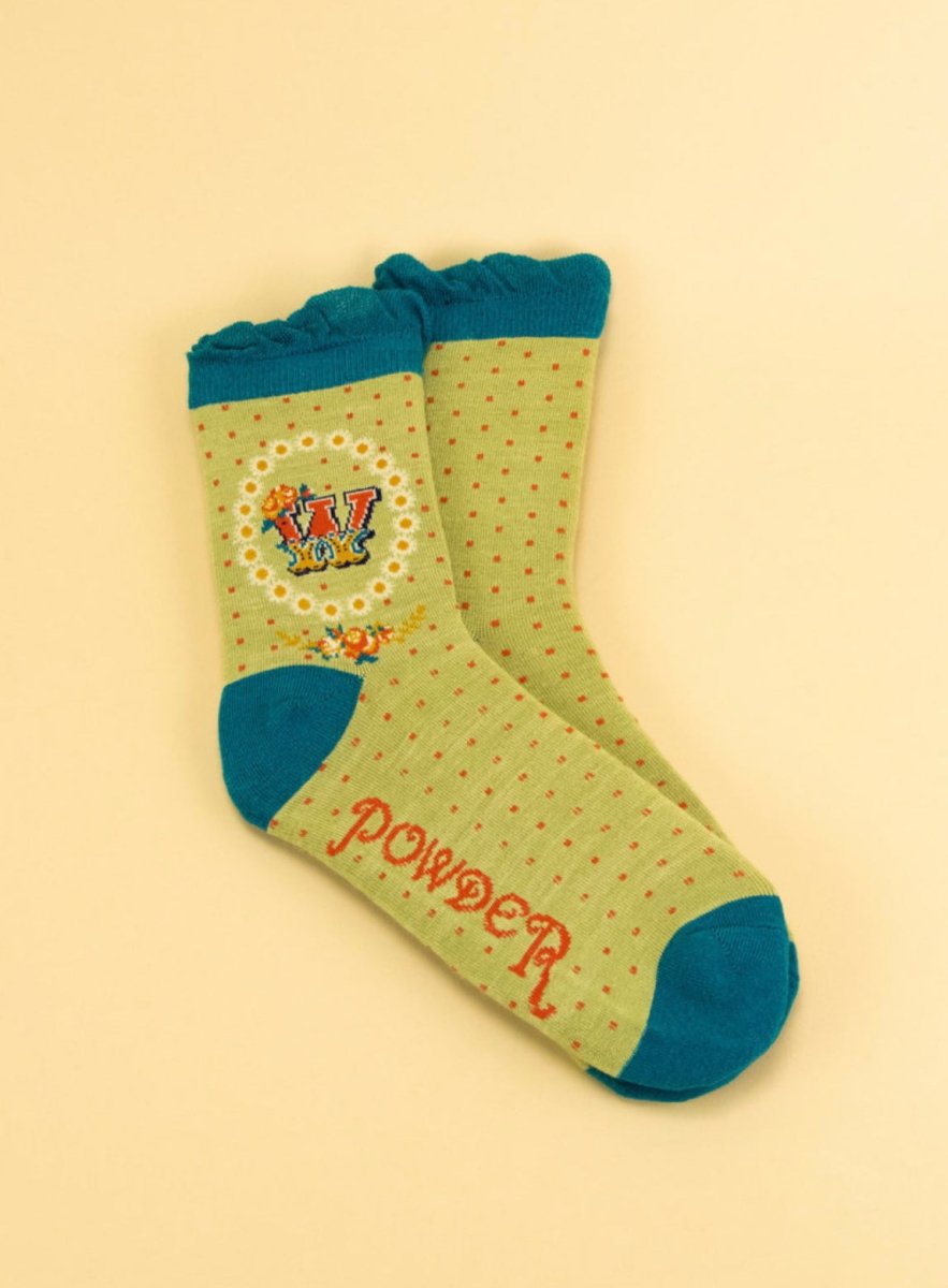 Powder Design Alphabet Sock