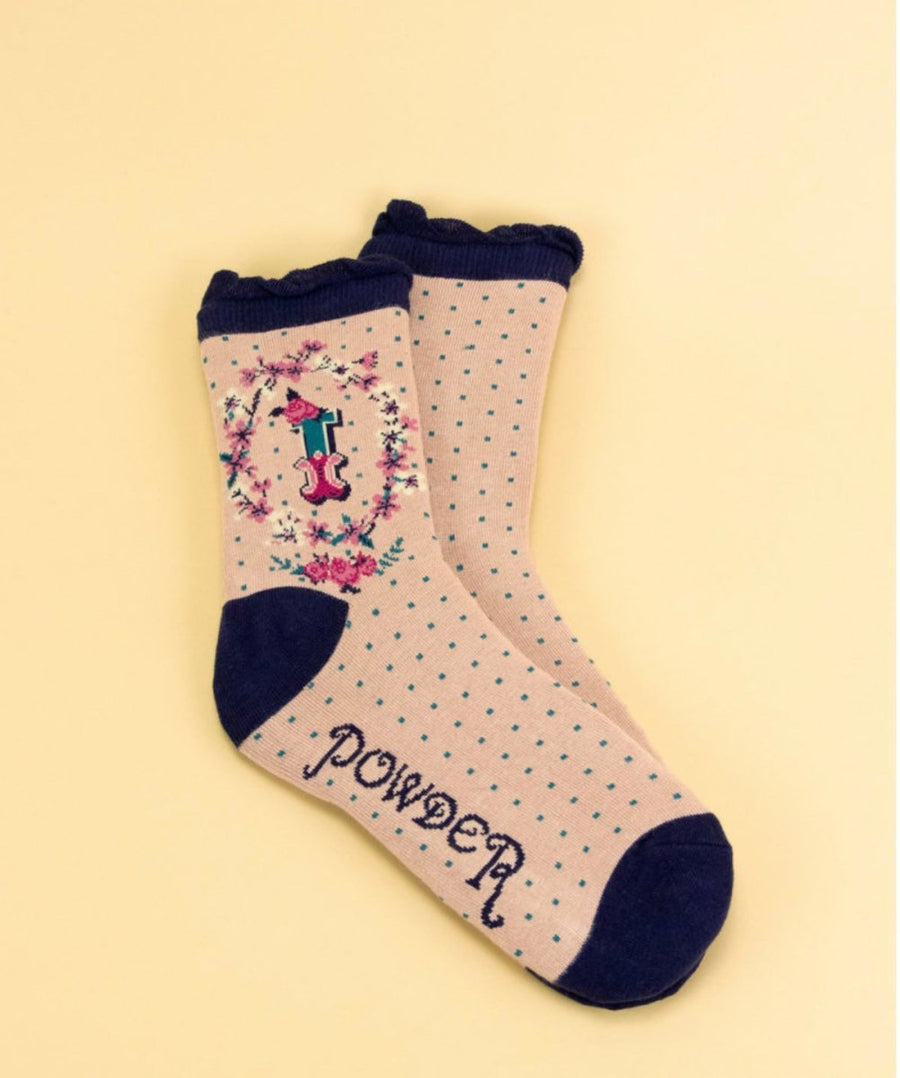 Powder Design Alphabet Sock